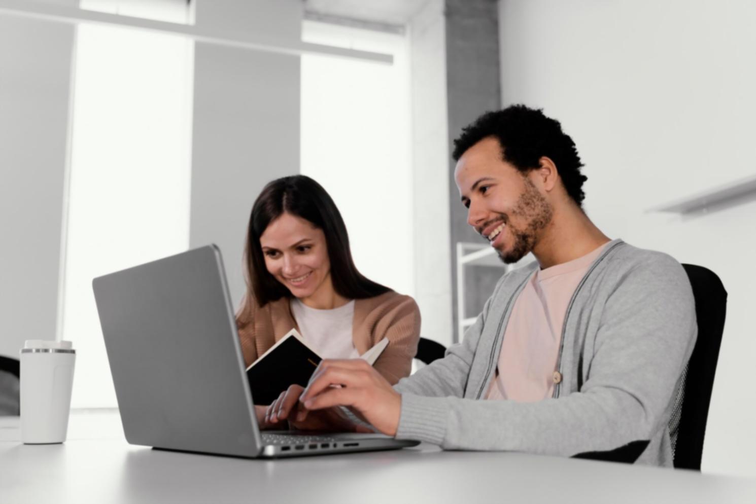 Financial planning discussion in comfortable office setting